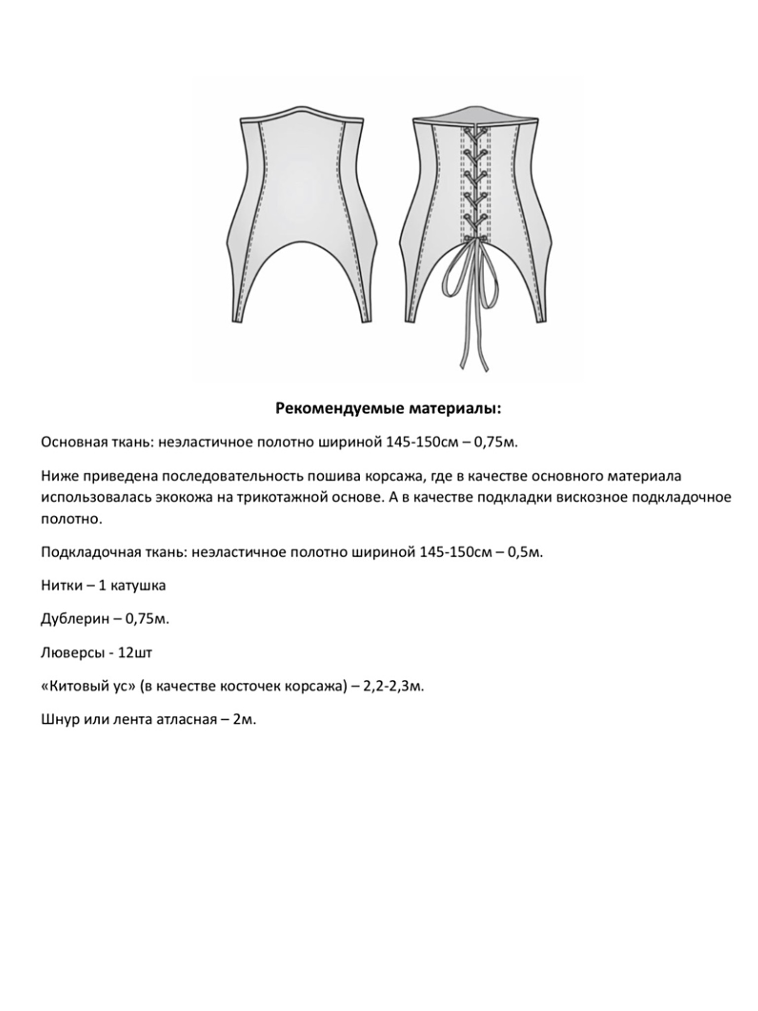 Материалы и расход