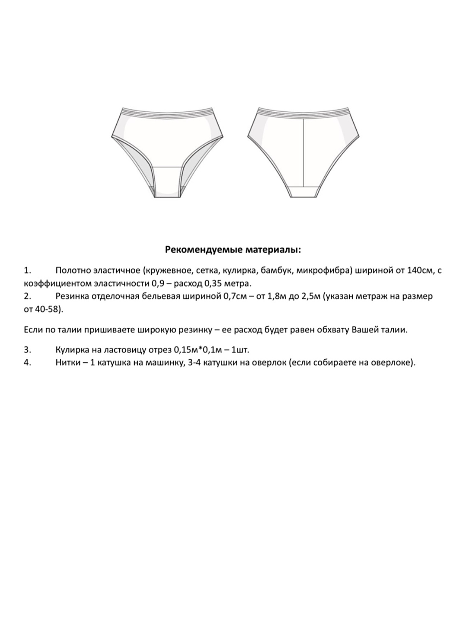 Материалы и расход
